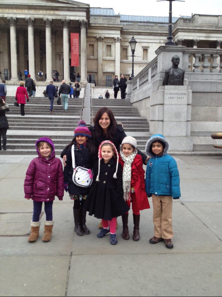 Razeetha and Young Piscasso students on an Art Tour